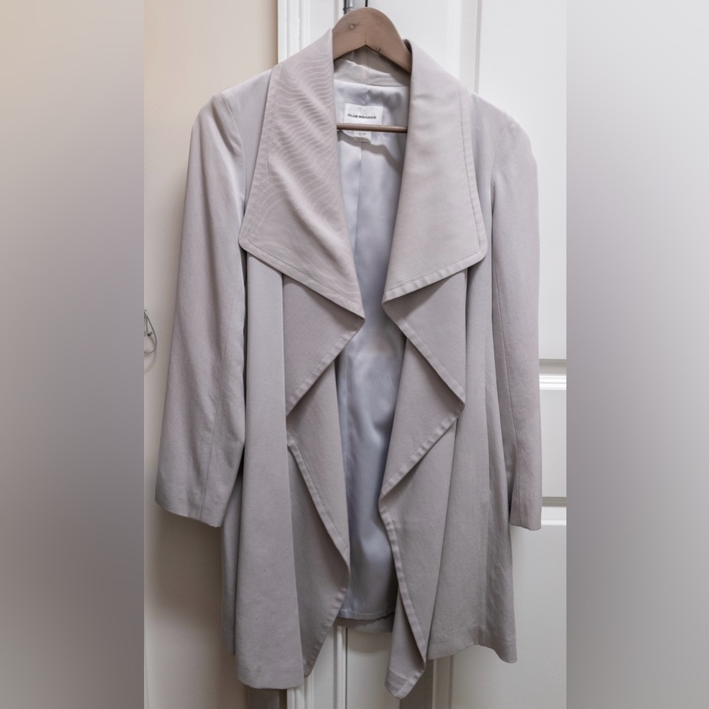 CLUB MONACO Women's Gray Trench Coat XS